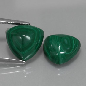 Pedras preciosas de malaquita verde natural de  ct, trillion, opaco