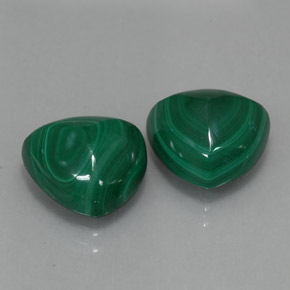 Pedras preciosas de malaquita verde natural de  ct, trillion, opaco