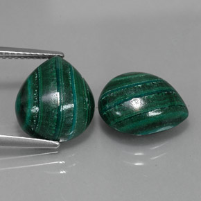 Pedras preciosas de Malaquita Verde Multicolor natural de  ct, Formato de pêra, Opaco