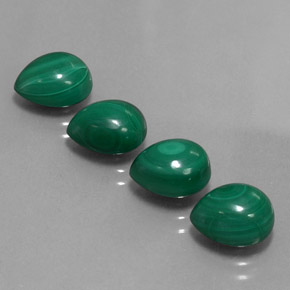 Pedras preciosas de malaquita verde natural de  ct, formato de pêra, opaco