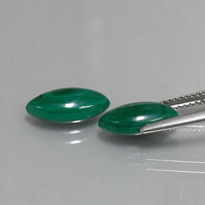 Pedras preciosas de malaquita verde natural de  ct, marquise, opaco