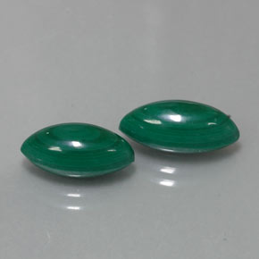 Pedras preciosas de malaquita verde natural de  ct, marquise, opaco