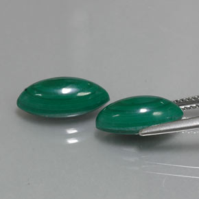 Pedras preciosas de malaquita verde natural de  ct, marquise, opaco