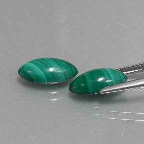 Pedras preciosas de malaquita verde natural de  ct, marquise, opaco