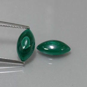 Pedras preciosas de malaquita verde natural de  ct, marquise, opaco
