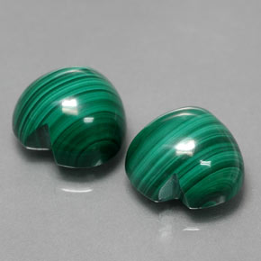 Pedras preciosas de malaquita verde natural de  ct, formato de coração, opaco