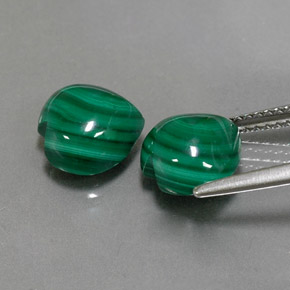 Pedras preciosas de malaquita verde natural de  ct, formato de coração, opaco