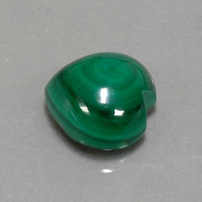 Malaquita verde natural 5,04ct, formato de coração, opaco