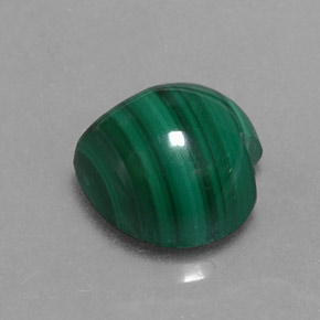 Malaquita verde natural 4,38ct, formato de coração, opaco