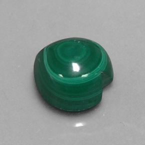 Malaquita verde natural 3,89ct, formato de coração, opaco