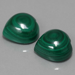 Pedras preciosas de malaquita verde natural de  ct, formato de coração, opaco