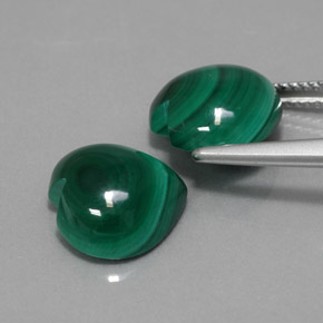 Pedras preciosas de malaquita verde natural de  ct, formato de coração, opaco