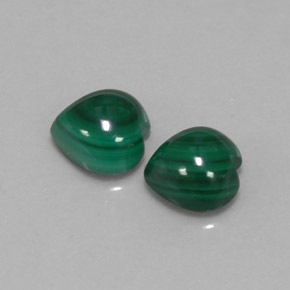 Pedras preciosas de malaquita verde natural de  ct, formato de coração, opaco