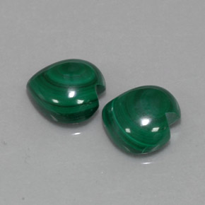 Pedras preciosas de malaquita verde natural de  ct, formato de coração, opaco