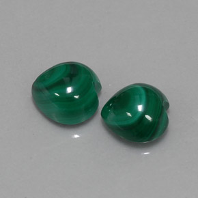 Pedras preciosas de malaquita verde natural de  ct, formato de coração, opaco