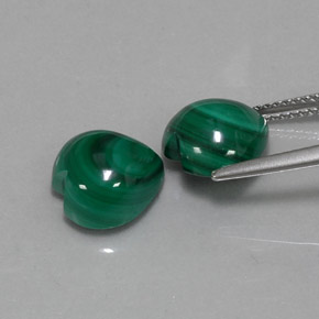 Pedras preciosas de malaquita verde natural de  ct, formato de coração, opaco