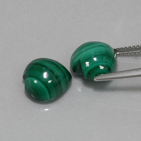Pedras preciosas de malaquita verde natural de  ct, formato de coração, opaco