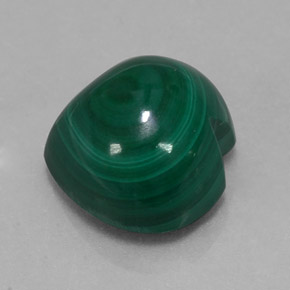 Malaquita verde natural 7,66ct, formato de coração, opaco