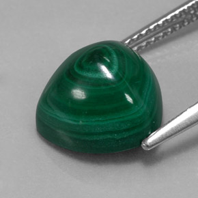 Malaquita verde natural 7,48ct, trillion, opaco