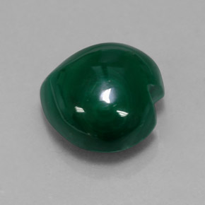 Malaquita verde natural 8,58ct, formato de coração, opaco