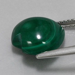 Malaquita verde natural 6,51ct, formato de coração, opaco