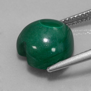 Malaquita verde natural 7,11ct, formato de coração, opaco