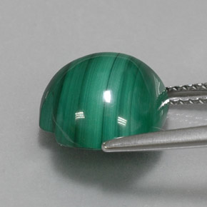 Malaquita verde natural 8,67ct, formato de coração, opaco