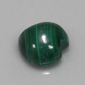 Malaquita verde natural 6,26ct, formato de coração, opaco