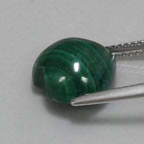 Malaquita verde natural 6,26ct, formato de coração, opaco
