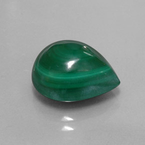 Malaquita verde natural 8,16ct, formato de pêra, opaco