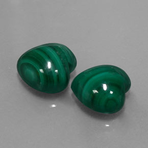 Pedras preciosas de malaquita verde natural de  ct, formato de coração, opaco
