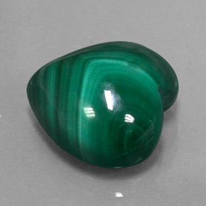 Malaquita verde natural 11,69ct, formato de coração, opaco
