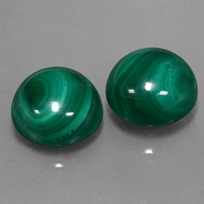 Pedras preciosas de malaquita verde natural de  ct, corte redondo, opaco