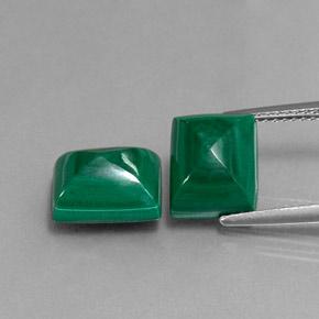 Pedras preciosas de malaquita multicolorido natural de 10,35 ct, baguete, opaco