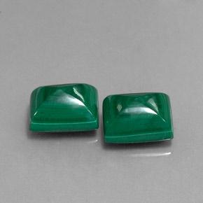 Pedras preciosas de malaquita multicolorido natural de 10,35 ct, baguete, opaco