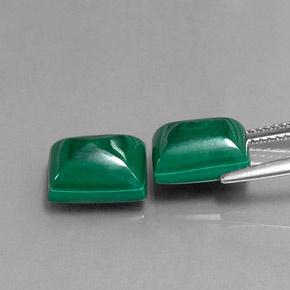 Pedras preciosas de malaquita multicolorido natural de 10,35 ct, baguete, opaco