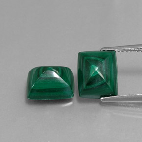 Pedras preciosas de malaquita verde natural de  ct, baguete, opaco