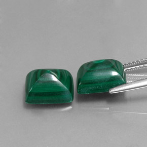 Pedras preciosas de malaquita verde natural de  ct, baguete, opaco