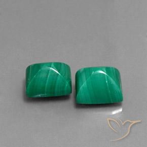 Pedras preciosas de Malaquita Verde natural de 9.32 ct, baguete, Opaco