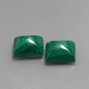 Pedras preciosas de malaquita verde natural de 10,57 ct, baguete, opaco