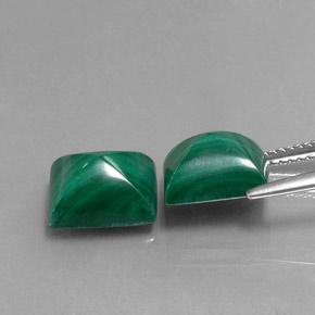 Pedras preciosas de malaquita verde natural de 10,57 ct, baguete, opaco