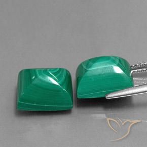 Pedras preciosas de Malaquita Verde natural de 15.78 ct, baguete, Opaco