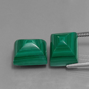 Pedras preciosas de malaquita verde natural de  ct, baguete, opaco