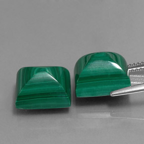 Pedras preciosas de malaquita verde natural de  ct, baguete, opaco