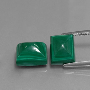 Pedras preciosas de malaquita verde natural de  ct, baguete, opaco