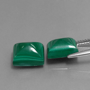 Pedras preciosas de malaquita verde natural de  ct, baguete, opaco