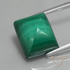 13.55ct Natural Verde médio Malaquita, baguete, Opaco