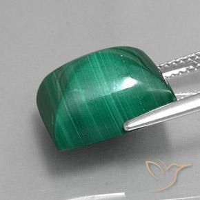 Malaquita Verde médio Natural 13.55ct, baguete, Opaco