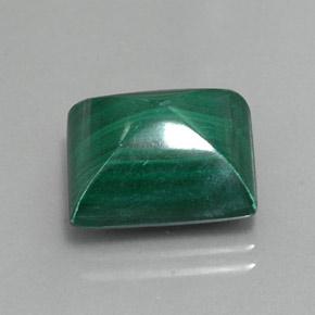 Malaquita verde natural 14,27ct, baguete, opaco