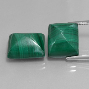 Pedras preciosas de malaquita verde natural de  ct, baguete, opaco